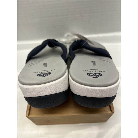 Cloudsteppers by Clarks Womens Arla Glison Navy/Gray Flip-Flops Thongs Women 12 - Picture 5 of 6